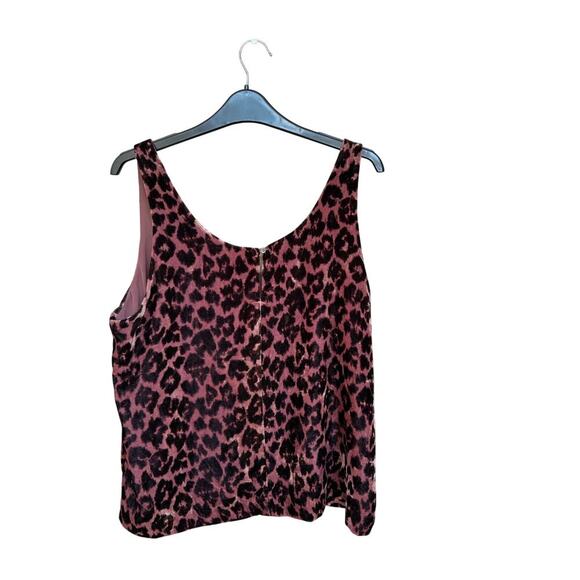 J.Crew Always Leopard Velvet Tank Top Size 10 Mob Wife Bold Y2K Animal Print - Picture 9 of 9